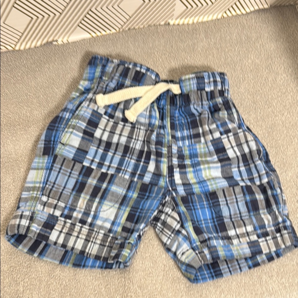 Crewcuts‎ shorts size 3 Blue plaid Casual Shorts 100% cotton boy plaid shorts